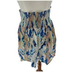 Floral Print High-Waisted Smocked Skirt By 11 Uptown Lightweight Fabric Size S